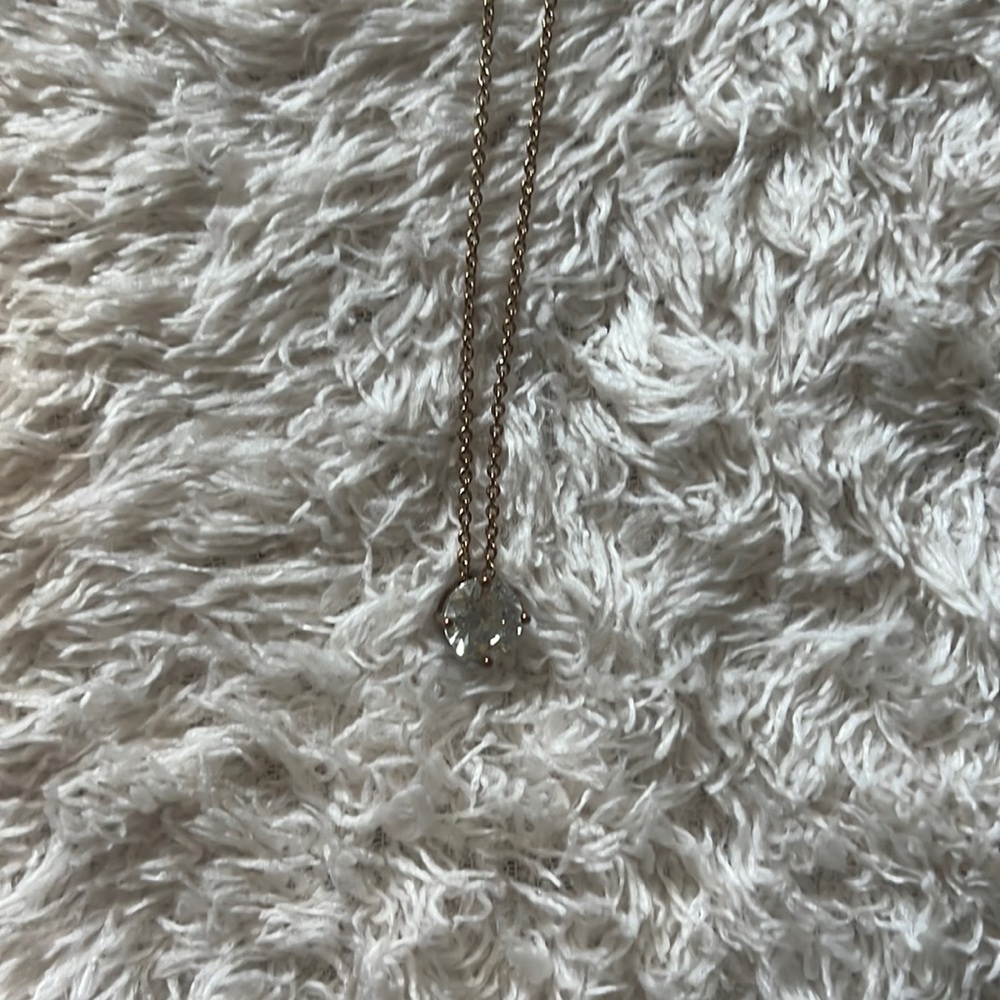 gold simple diamond (not real) necklace